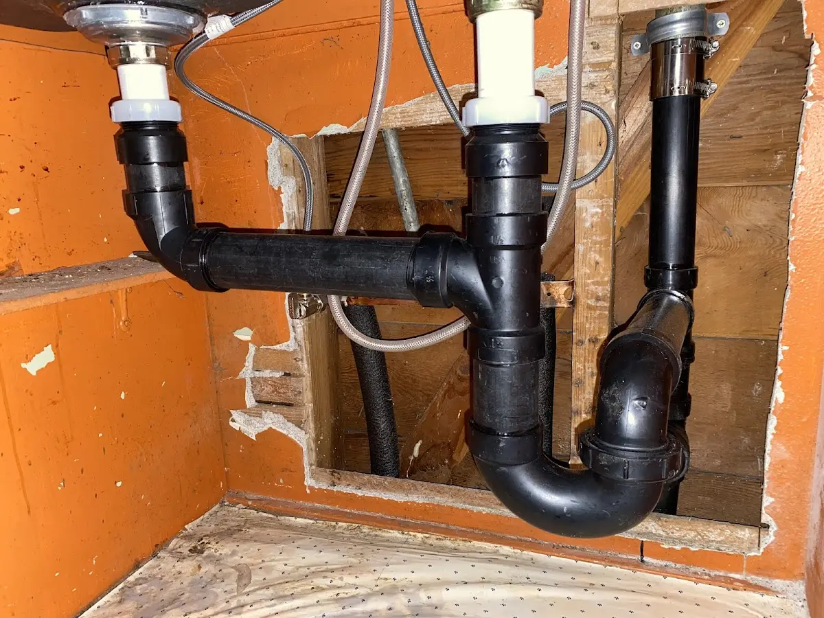 Professional Shower Installation equipment and tools on the job in Bethel
